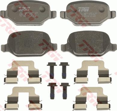 TRW GDB1396 - Тормозные колодки, дисковые, комплект autospares.lv