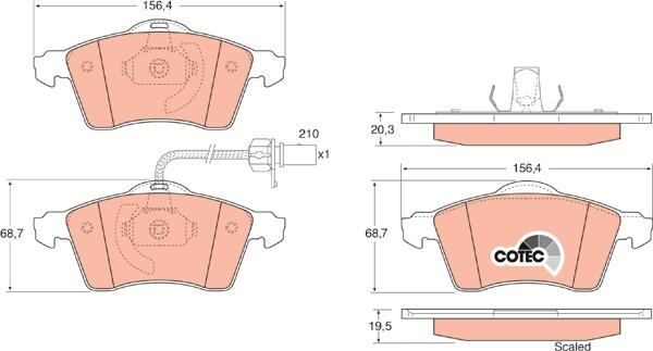 TRW GDB1391 - Тормозные колодки, дисковые, комплект autospares.lv