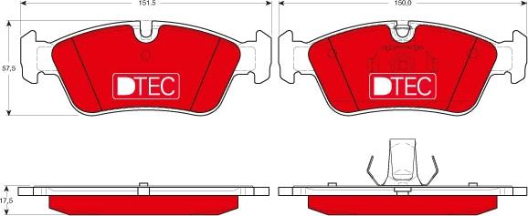 TRW GDB1348DTE - Тормозные колодки, дисковые, комплект autospares.lv