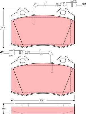 TRW GDB1359 - Тормозные колодки, дисковые, комплект autospares.lv