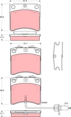 TRW GDB1368 - Тормозные колодки, дисковые, комплект autospares.lv