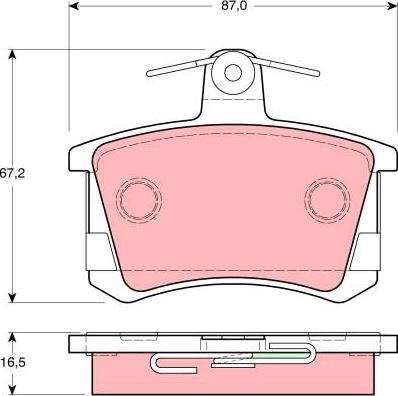 TRW GDB1310 - Тормозные колодки, дисковые, комплект autospares.lv