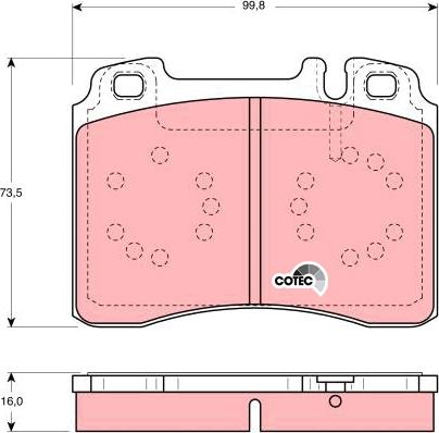 TRW GDB1318 - Тормозные колодки, дисковые, комплект autospares.lv