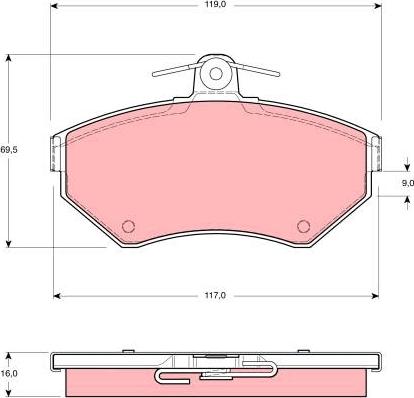 TRW GDB1312 - Тормозные колодки, дисковые, комплект autospares.lv