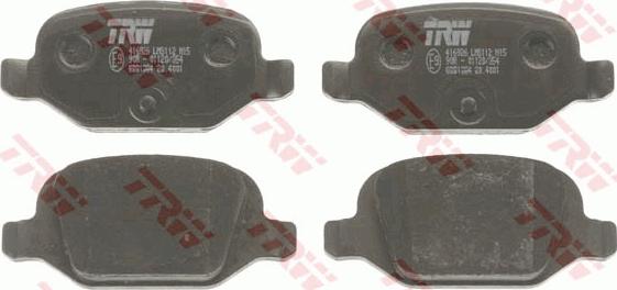 TRW GDB1384 - Тормозные колодки, дисковые, комплект autospares.lv