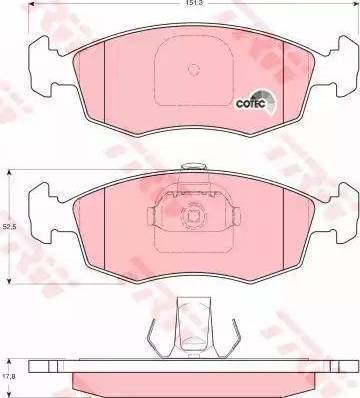 Remsa 17210 - Тормозные колодки, дисковые, комплект autospares.lv