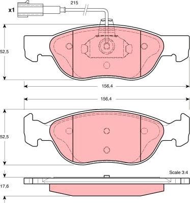 TRW GDB1387 - Тормозные колодки, дисковые, комплект autospares.lv