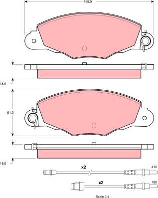 TRW GDB1336 - Тормозные колодки, дисковые, комплект autospares.lv