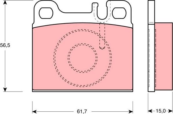 TRW GDB1331 - Тормозные колодки, дисковые, комплект autospares.lv