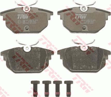 TRW GDB1333 - Тормозные колодки, дисковые, комплект autospares.lv