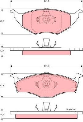 TRW GDB1375 - Тормозные колодки, дисковые, комплект autospares.lv