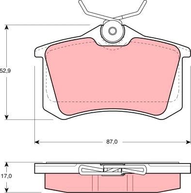 TRW GDB1372 - Тормозные колодки, дисковые, комплект autospares.lv