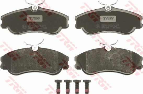 TRW GDB1295 - Тормозные колодки, дисковые, комплект autospares.lv
