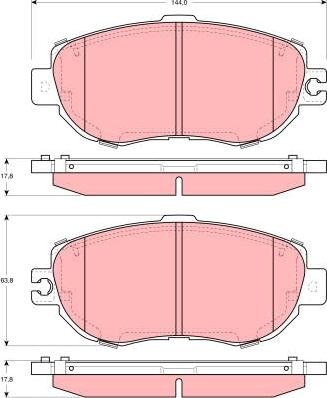 TRW GDB1241 - Тормозные колодки, дисковые, комплект autospares.lv