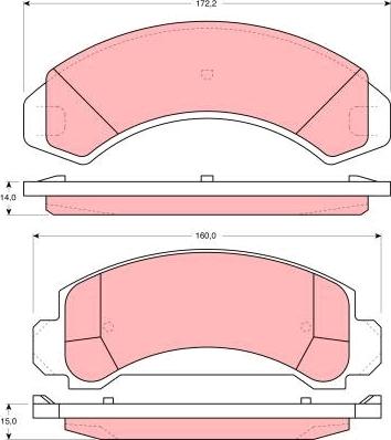 TRW GDB1242 - Тормозные колодки, дисковые, комплект autospares.lv