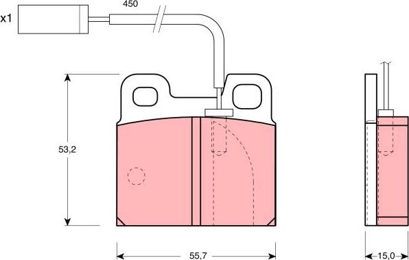 TRW GDB1250 - Тормозные колодки, дисковые, комплект autospares.lv