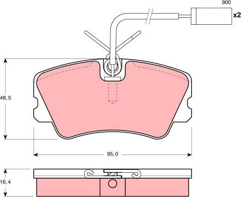 TRW GDB1251 - Тормозные колодки, дисковые, комплект autospares.lv