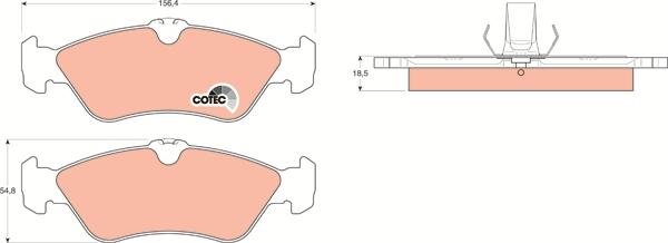 TRW GDB1263 - Тормозные колодки, дисковые, комплект autospares.lv