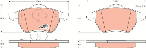 TRW GDB1204 - Тормозные колодки, дисковые, комплект autospares.lv