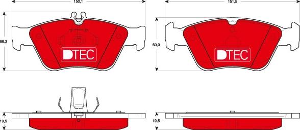 TRW GDB1205DTE - Тормозные колодки, дисковые, комплект autospares.lv