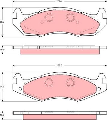 TRW GDB1207 - Тормозные колодки, дисковые, комплект autospares.lv