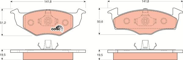 TRW GDB1218 - Тормозные колодки, дисковые, комплект autospares.lv