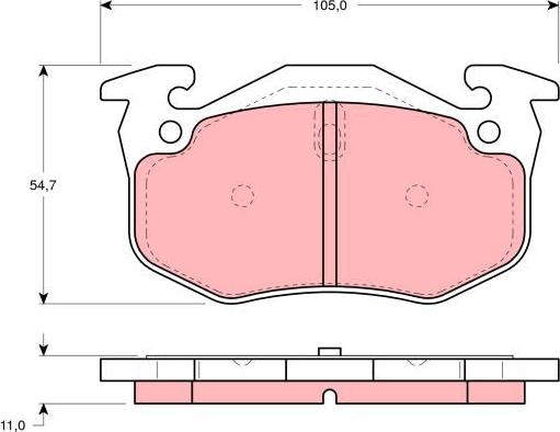 TRW GDB1217 - Тормозные колодки, дисковые, комплект autospares.lv