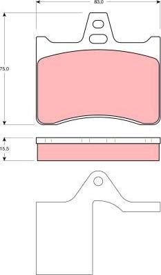 TRW GDB1284 - Тормозные колодки, дисковые, комплект autospares.lv