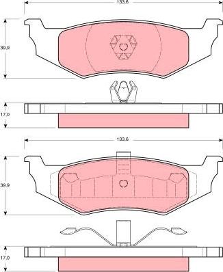 TRW GDB1234 - Тормозные колодки, дисковые, комплект autospares.lv