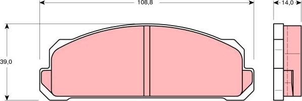 TRW GDB123 - Тормозные колодки, дисковые, комплект autospares.lv