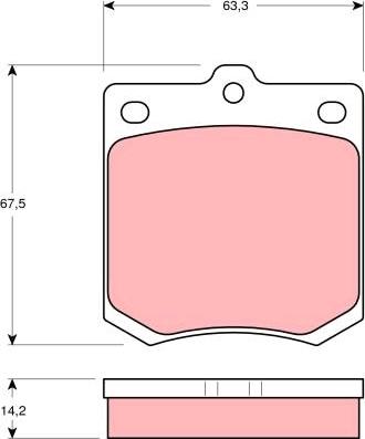 TRW GDB122 - Тормозные колодки, дисковые, комплект autospares.lv