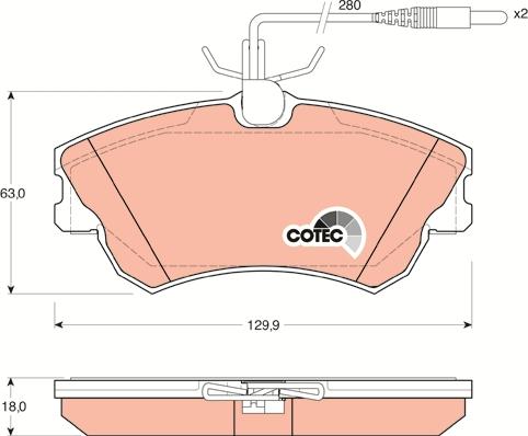 TRW GDB1270 - Тормозные колодки, дисковые, комплект autospares.lv