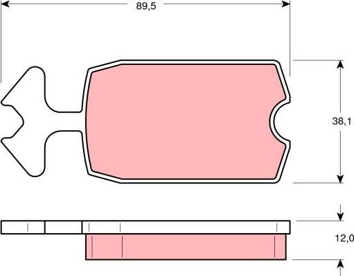 TRW GDB127 - Тормозные колодки, дисковые, комплект autospares.lv