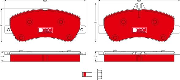 TRW GDB1798DTE - Тормозные колодки, дисковые, комплект autospares.lv