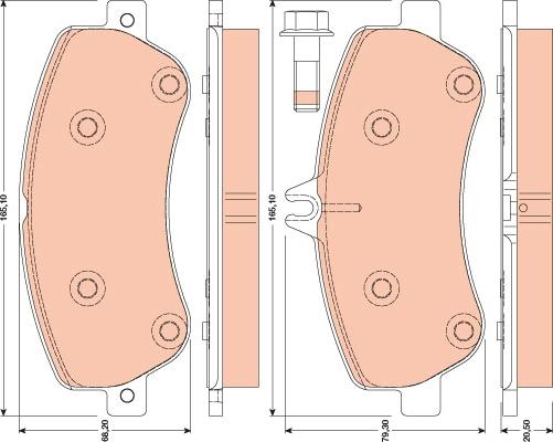 TRW GDB1798 - Тормозные колодки, дисковые, комплект autospares.lv