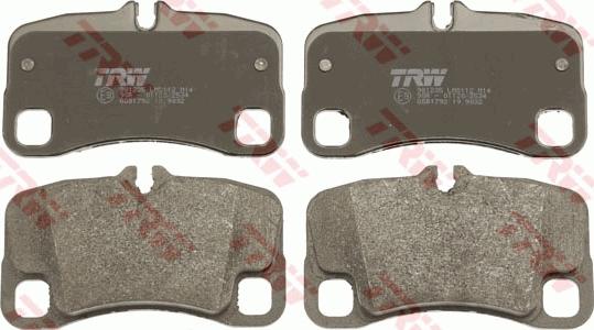 TRW GDB1792 - Тормозные колодки, дисковые, комплект autospares.lv