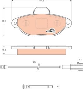 TRW GDB1745 - Тормозные колодки, дисковые, комплект autospares.lv