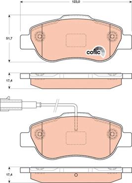 TRW GDB1746 - Тормозные колодки, дисковые, комплект autospares.lv