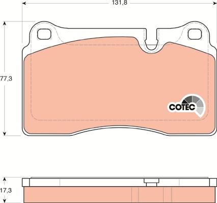 TRW GDB1743 - Тормозные колодки, дисковые, комплект autospares.lv