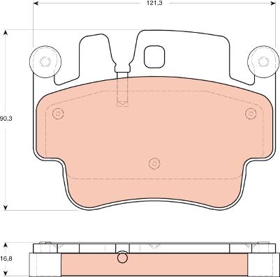 TRW GDB1742 - Тормозные колодки, дисковые, комплект autospares.lv