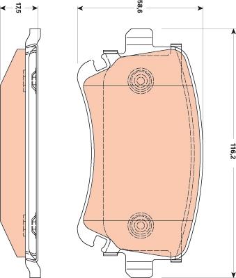 TRW GDB1769 - Тормозные колодки, дисковые, комплект autospares.lv