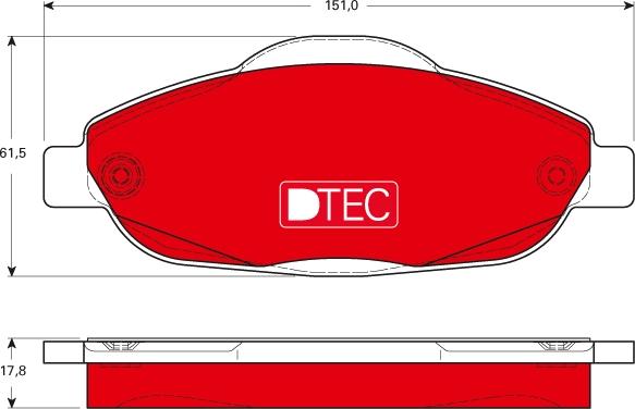 TRW GDB1761DTE - Тормозные колодки, дисковые, комплект autospares.lv