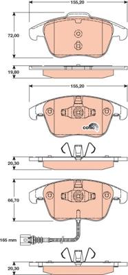 TRW GDB1762 - Тормозные колодки, дисковые, комплект autospares.lv