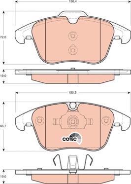 TRW GDB1705 - Тормозные колодки, дисковые, комплект autospares.lv