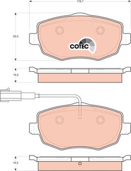 TRW GDB1706 - Тормозные колодки, дисковые, комплект autospares.lv