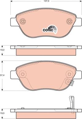 TRW GDB1701 - Тормозные колодки, дисковые, комплект autospares.lv