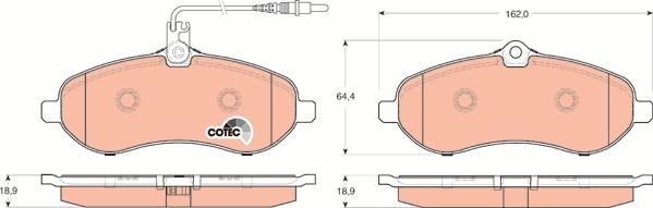 TRW GDB1719 - Тормозные колодки, дисковые, комплект autospares.lv