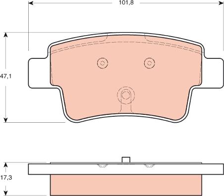 TRW GDB1714 - Тормозные колодки, дисковые, комплект autospares.lv