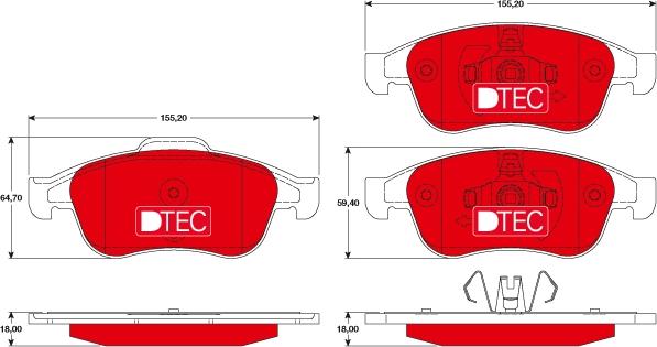 TRW GDB1789DTE - Тормозные колодки, дисковые, комплект autospares.lv