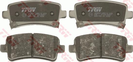 TRW GDB1784DT - Тормозные колодки, дисковые, комплект autospares.lv